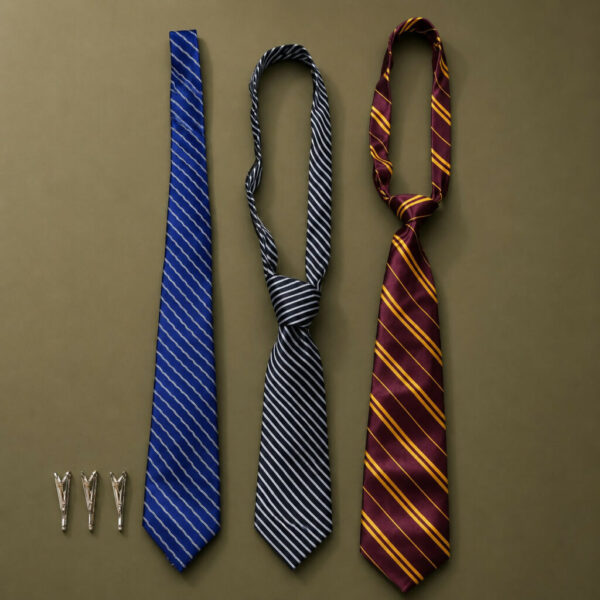 Men’s Formal Neck Tie Set – Elegant Patterns with Tie Clip for Men