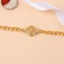 Premium Mere Bhaiya Bracelet – Gold-Plated Chain with Stones - Buy Online at Alikart