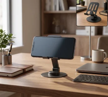 Metal Foldable Mobile Stand 360 Degree Rotating Adjustable Holder (1 Pc)