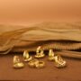 Premium Mini Gold Hoop Earrings – Dainty Textured Huggies Combo Pack - Buy Online at Alikart