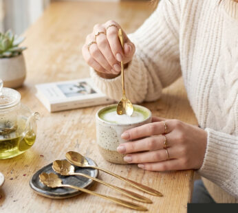 Mini Golden Serving Spoon Set – Elegant Stainless Steel Design