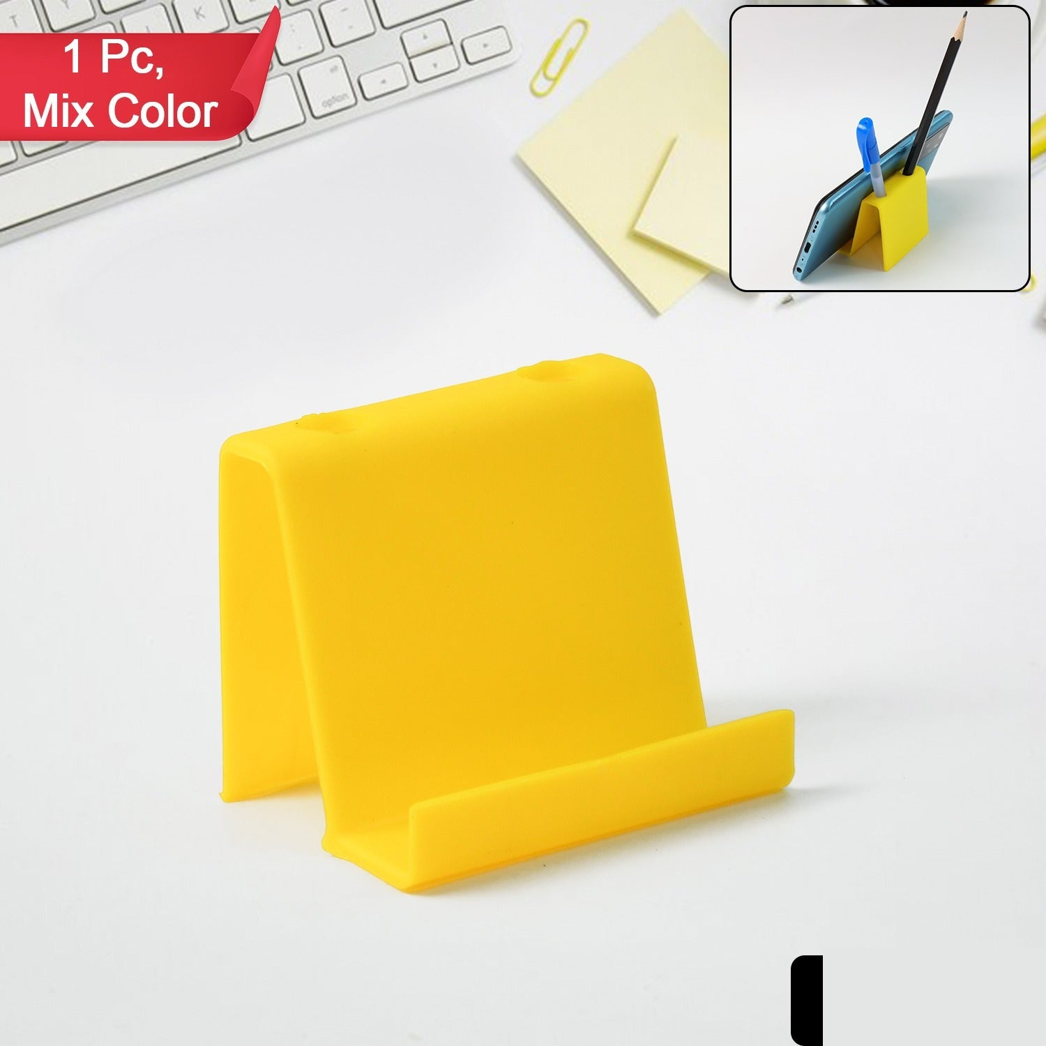 Mobile Phone Stand with Pen Holder – Compact & Multifunctional - Detailed Feature View 1