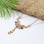 Premium Multicolor Gold-Plated Pendant Necklace – Elegant Women's Jewelry - Buy Online at Alikart