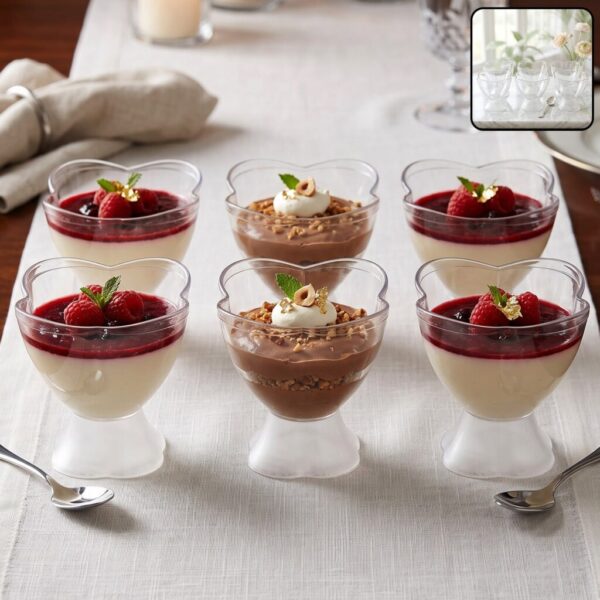 Multipurpose Plastic Serving Bowl Set for Dessert Snacks (6 Pc)