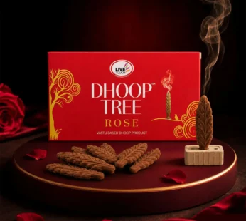 India First Rose Dhoop Tree Vastu Based Incense Product for Pleasant Home Fragrance (100Gm, 20pcs)