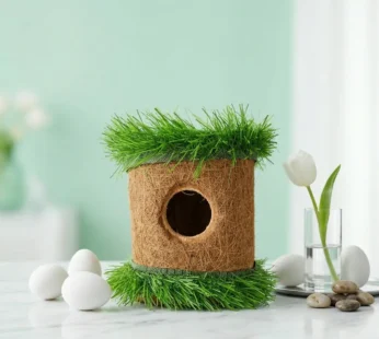 Eco-Friendly Coir Bird House – Durable & Rustic Garden Decor