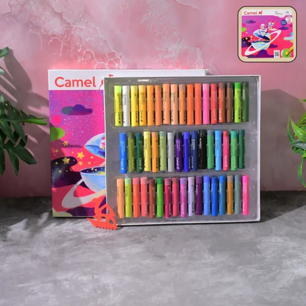 Camel Oil Pastels 50 Shades – Smooth, Vibrant Colours with Free Scraper