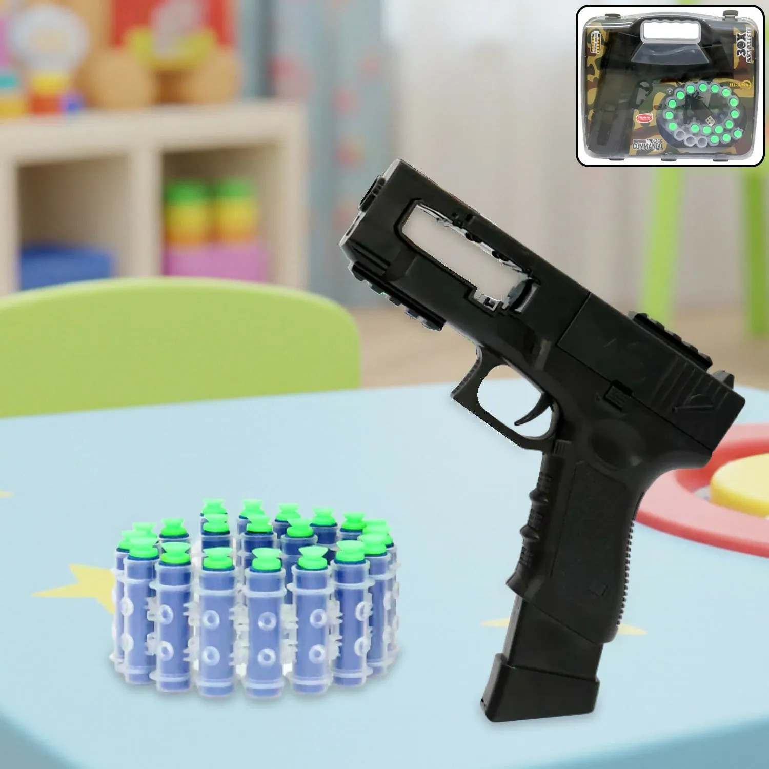 Soft Bullet Toy Gun Set – Rechargeable with Dual Firing Modes