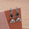 Premium Oxidized Jhumka Earrings – Elegant Black Stone Design - Buy Online at Alikart