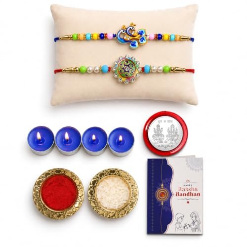 Peacock Rakhi Combo – Raksha Bandhan Gift for Bhaiya - Detailed Feature View 3