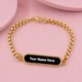 Premium Personalized Name Bracelet – Custom Black Enamel Chain for Men - Buy Online at Alikart