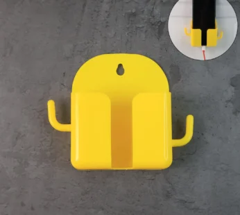 Wall Mount Mobile Phone Holder with Hook – Space Saving Stand