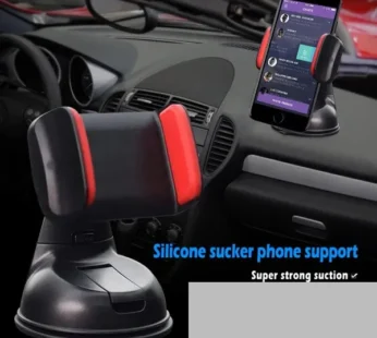 Adjustable Car Mobile Phone Holder – 360° Rotatable Dashboard & Windshield Mount with Strong Suction Cup (Pack of 1)