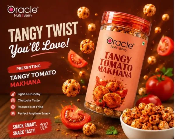 Tangy Tomato Makhana – Healthy Roasted Snack with Zesty Flavor