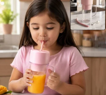 Portable Kitchen Juicer 340 ML USB Rechargeable Blender for Home (1 Pc)