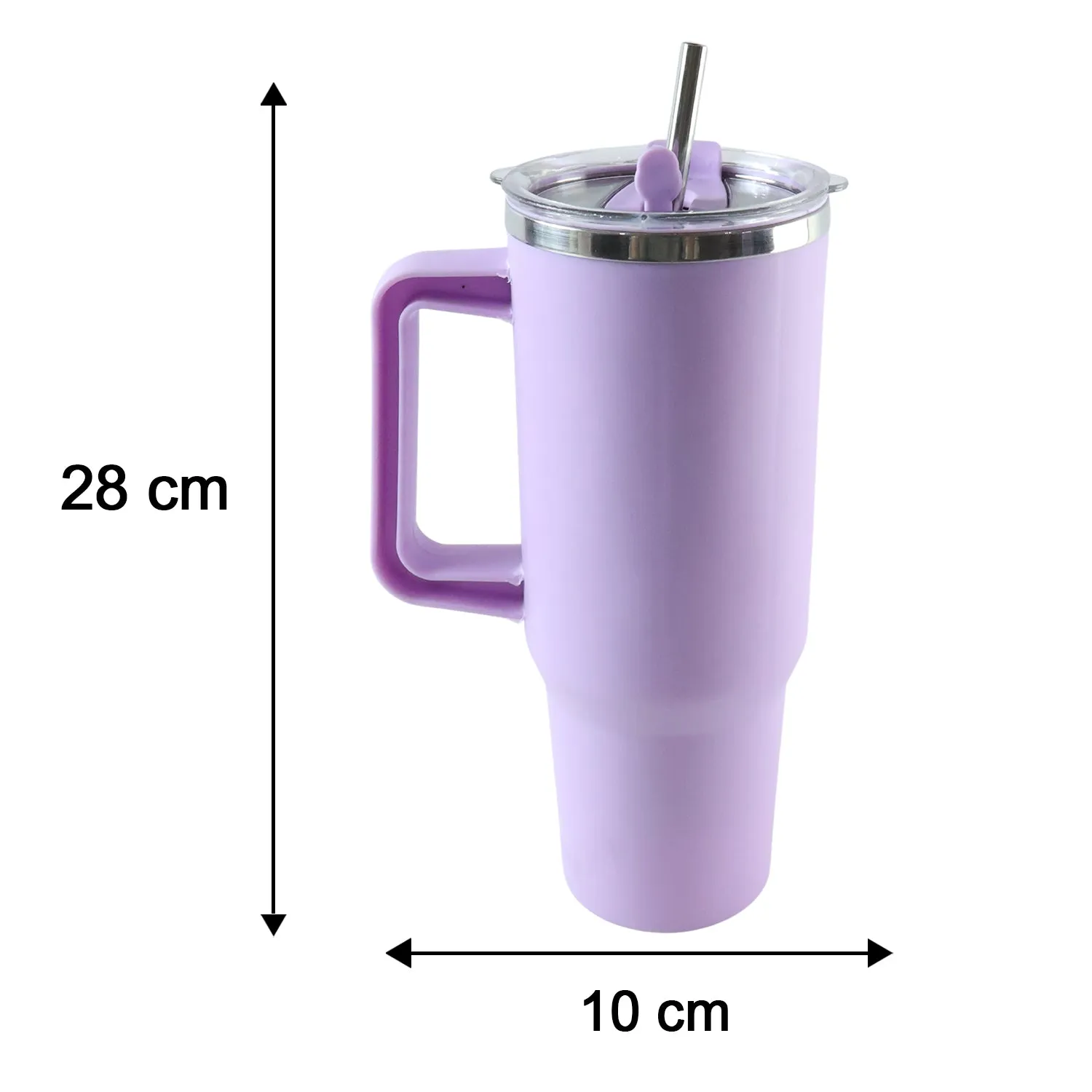 Konvex Hydra Insulated Travel Tumbler 1200 ML with Handle Straw Purple (1 Pc) - Detailed Feature View 6