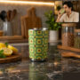 Premium Pista Meenakari Peacock Design Stainless Steel Drinking Glass for Home & Festive Use - Buy Online at Alikart