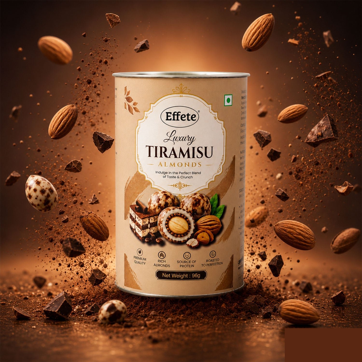 Premium Effete Luxury Tiramisu Almonds Chocolate (96 Gm) - Detailed Feature View 2