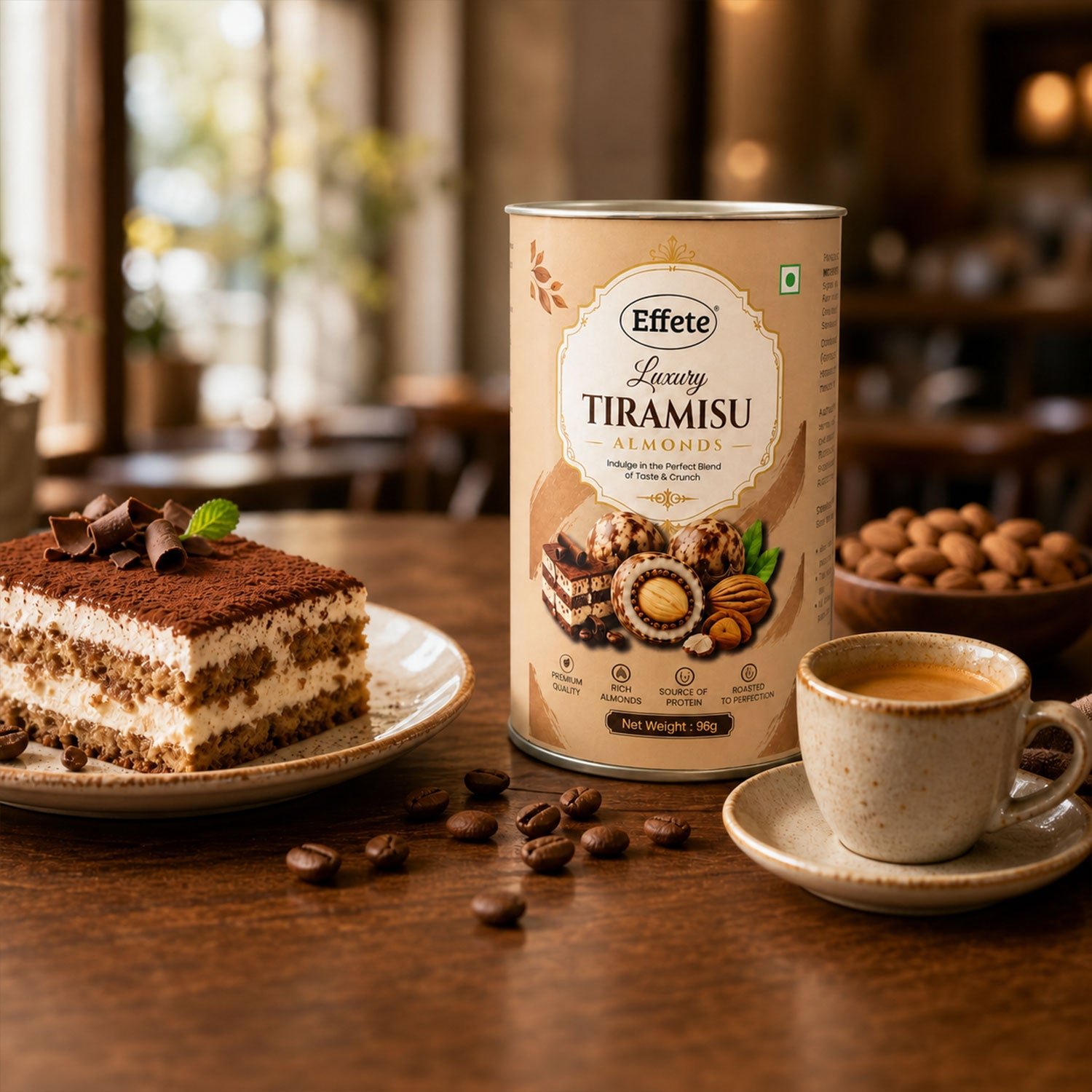 Premium Effete Luxury Tiramisu Almonds Chocolate (96 Gm) - Detailed Feature View 5