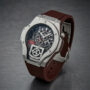 Premium Premium Men's Skeleton Analog Watch with Brown Silicone Strap - Buy Online at Alikart