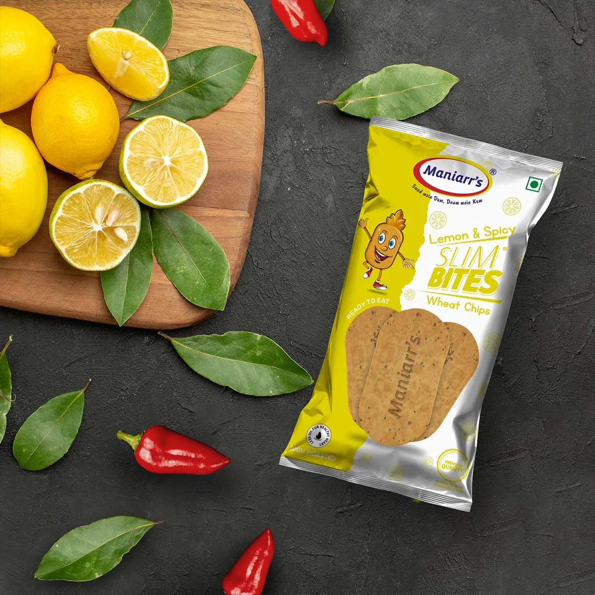 Premium Lemon & Spicy Mini Slim Bites – Tangy Crunch | Maniarrs - Buy Online at Alikart
