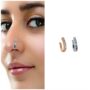 Premium Rainbow Gem No Piercing Nose Cuff – Adjustable Silver & Gold Set - Buy Online at Alikart