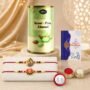 Premium Rakhi Combo for Brother – Peacock Ganesha Design with Chocolates - Buy Online at Alikart
