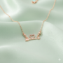 Premium Rose Gold AD Heart Necklace – Sparkling Cupid Design - Buy Online at Alikart