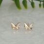 Premium Rose Gold Butterfly Stud Earrings – Dainty Minimalist Design - Buy Online at Alikart