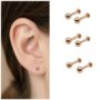 Premium Rose Gold Labret Stud Earrings – Comfortable Flat-Back Set of 6 - Buy Online at Alikart
