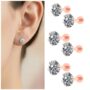 Premium Rose Gold Plated Round AD Flat Back Stud Earrings Set – Comfortable All-Day Wear - Buy Online at Alikart
