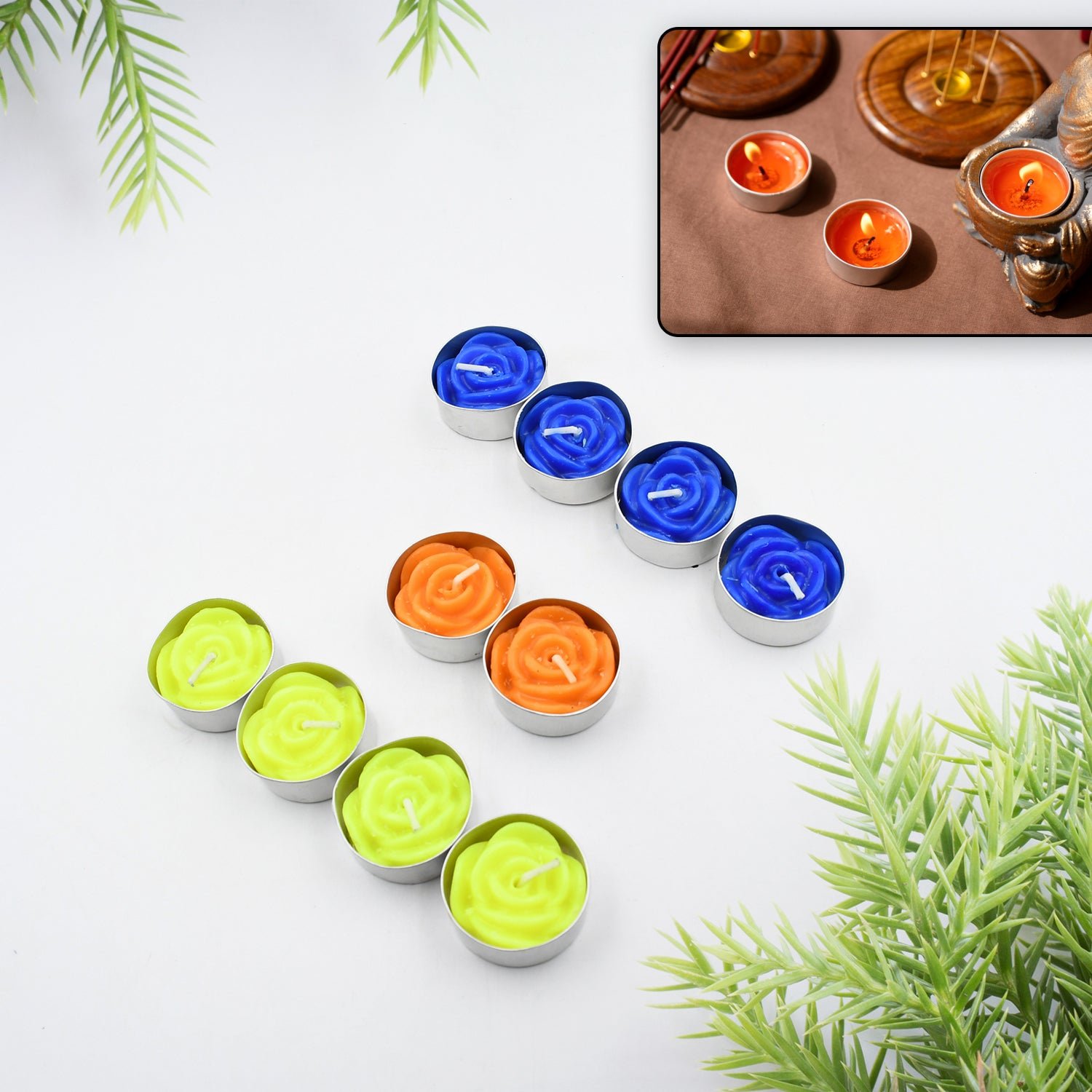 Premium Rose Tealight Candles – Scented Floating Pack of 10 | Indo Glow - Buy Online at Alikart