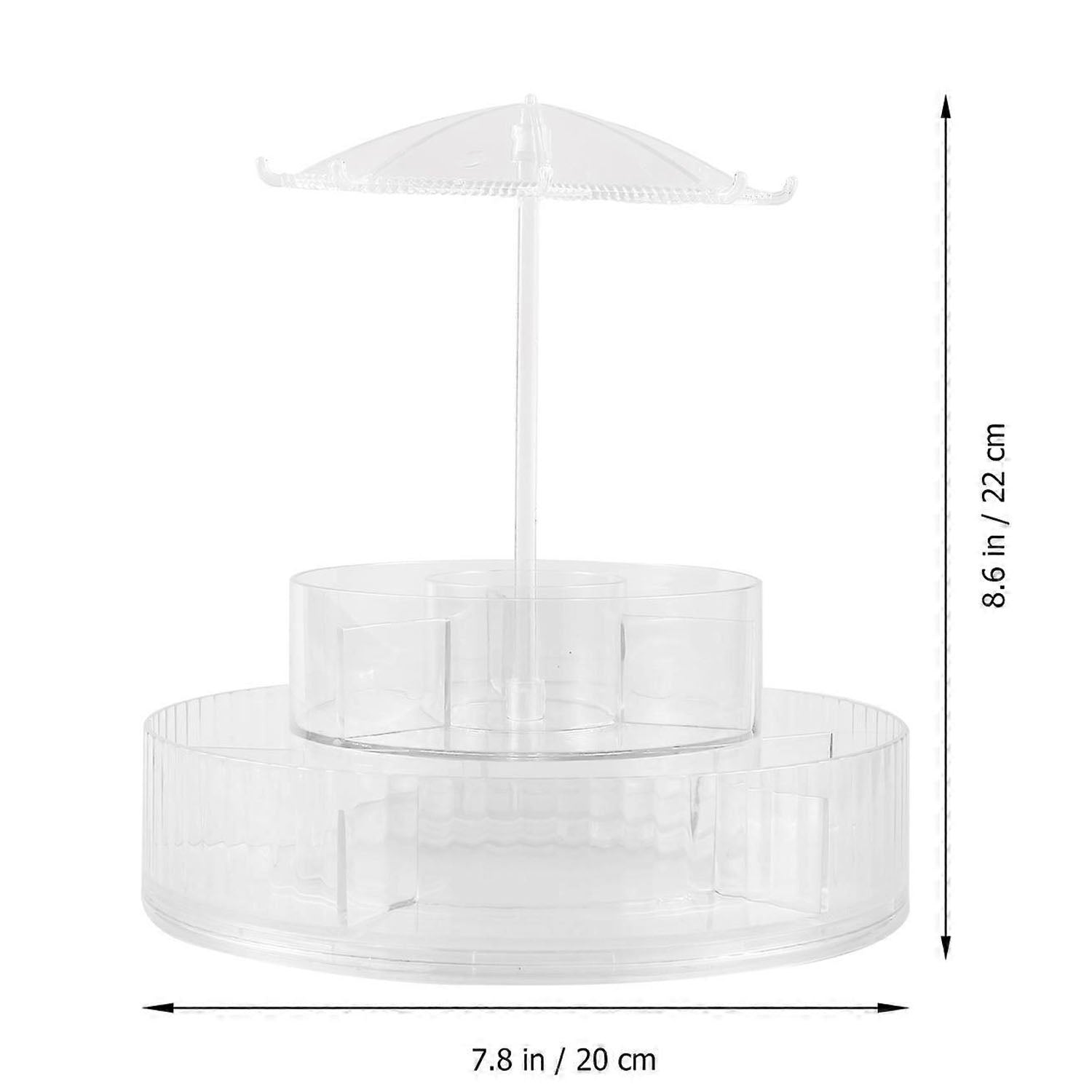 Rotating Makeup Organizer Stand – 360° Multi-Layer Vanity Storage - Detailed Feature View 5