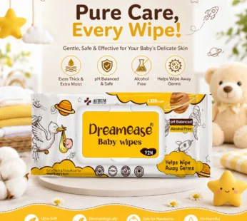 Dreamease Baby Wipes for Newborns | Extra Thick & Moist, pH Balanced, Alcohol-Free