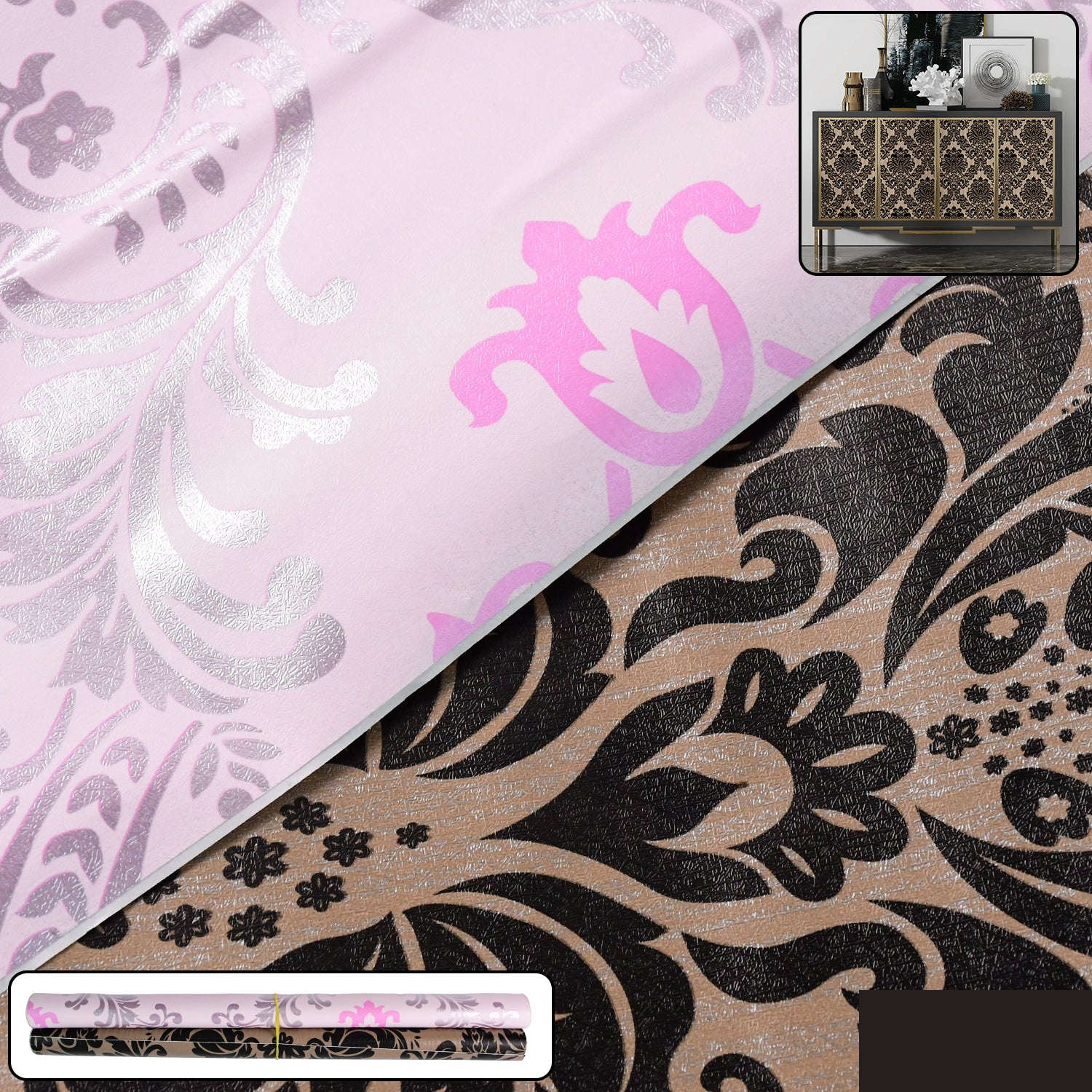 Premium Self-Adhesive Decorative Wallpaper Roll – Waterproof, Easy Peel & Stick - Buy Online at Alikart