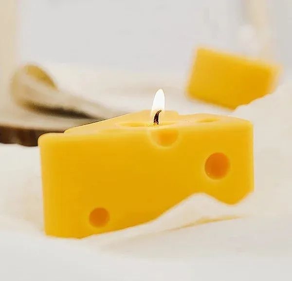 Cheese Shape Candle - Detailed Feature View 1