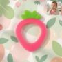 Premium Silicone Baby Teether – Strawberry Shape for Soothing Relief - Buy Online at Alikart