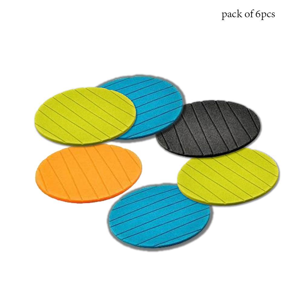 Silicone Coasters (6 Pcs) – Heat-Resistant Round Mats | Styleva - Detailed Feature View 2