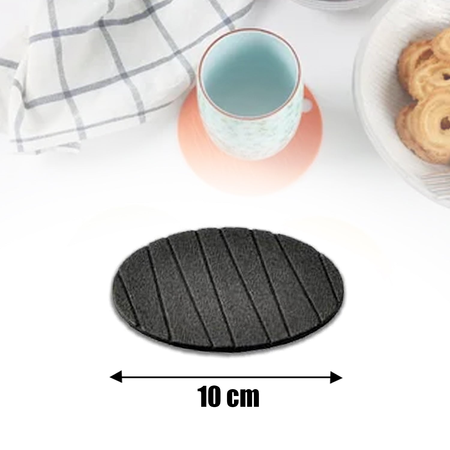 Silicone Coasters (6 Pcs) – Heat-Resistant Round Mats | Styleva - Detailed Feature View 5