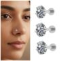 Premium Silver Plated Nosepin Stud – Comfortable Flat-Back Labret Combo Pack - Buy Online at Alikart