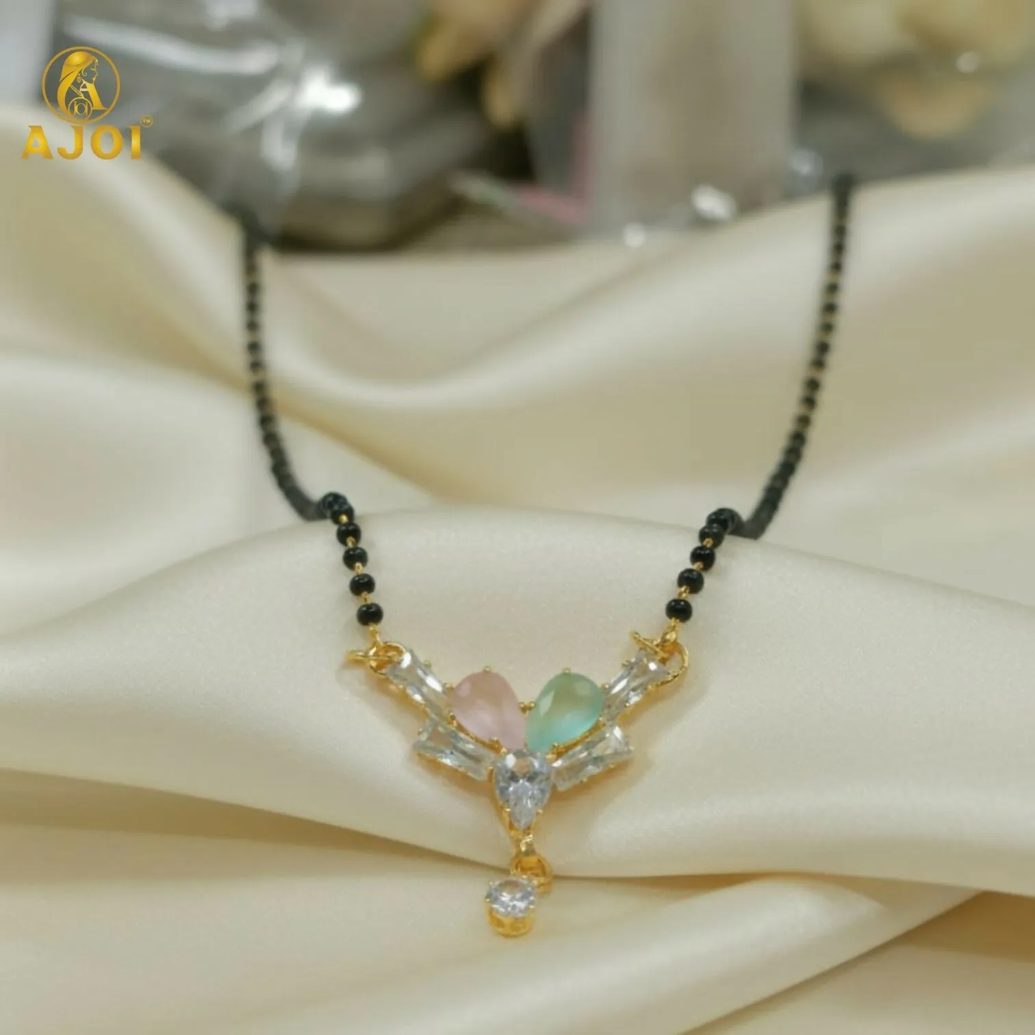 Premium CZ Mangalsutra – Elegant Lightweight Pendant Necklace - Buy Online at Alikart