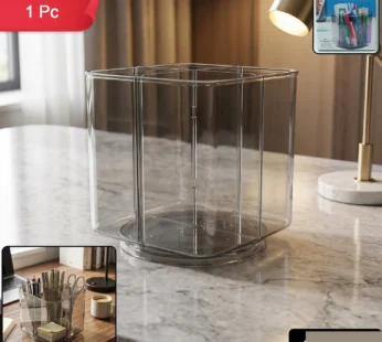 Desk Organizer – 360° Rotating Acrylic Pen Stand for Workspace