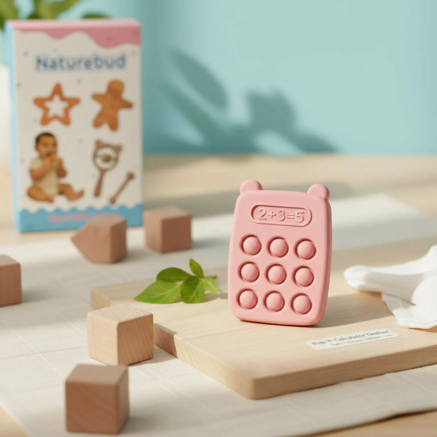 Pop It Silicone Teether – Soothes Gums & Sensory Play - Detailed Feature View 1