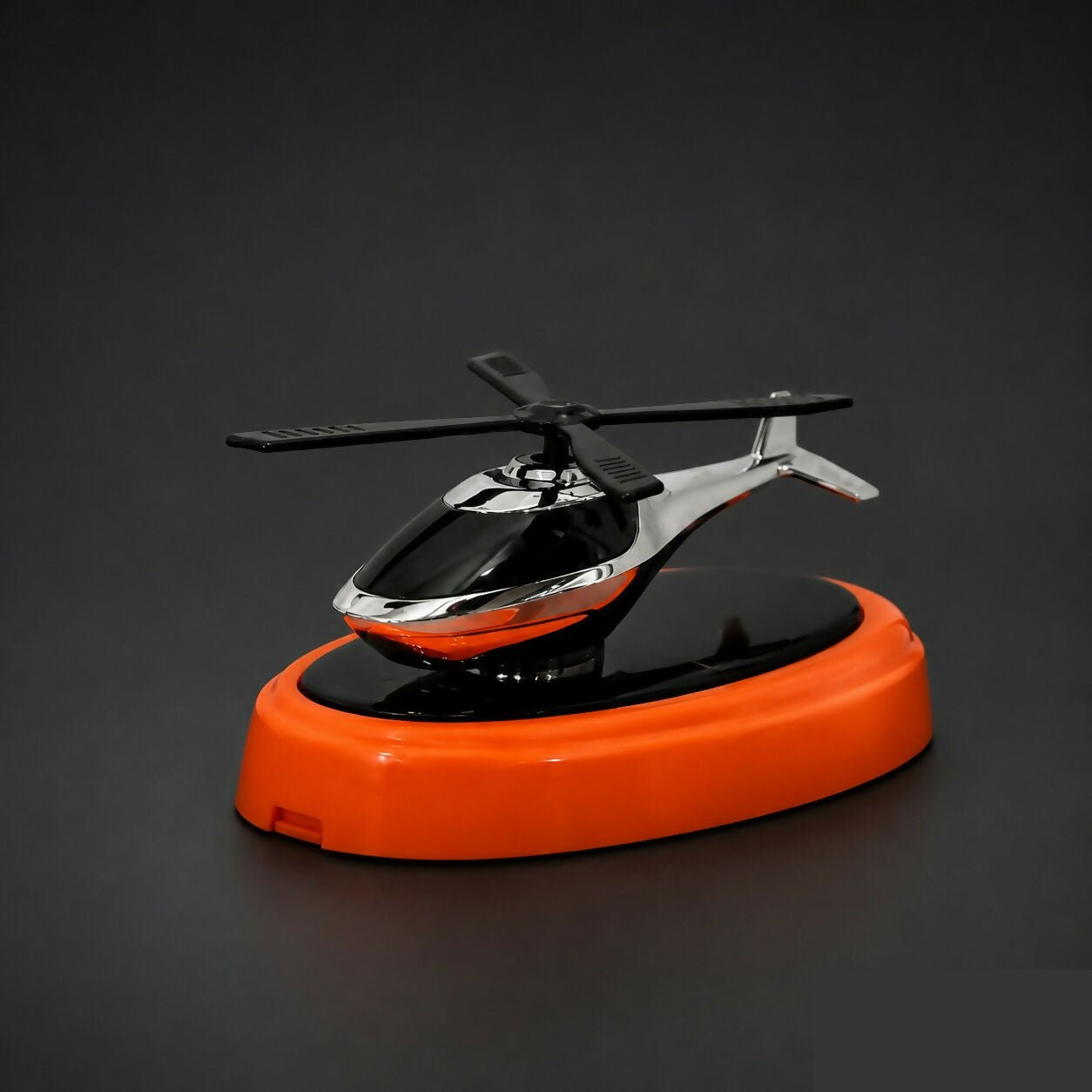 Solar Powered Helicopter Car Air Freshener – Dynamic Sunlight Spin - Detailed Feature View 2
