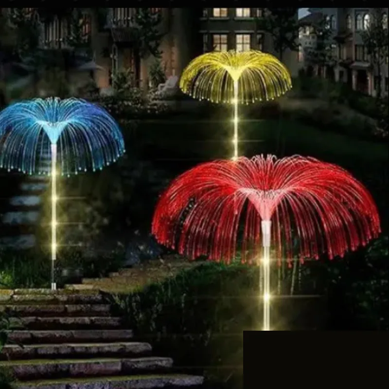 Premium 2 Pcs Solar Decorative Jellyfish Lights – Color Changing Waterproof Outdoor Garden Lamps - Buy Online at Alikart