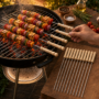 Premium Stainless Steel BBQ Skewers – Reusable Grilling Sticks with Wooden Handle - Buy Online at Alikart