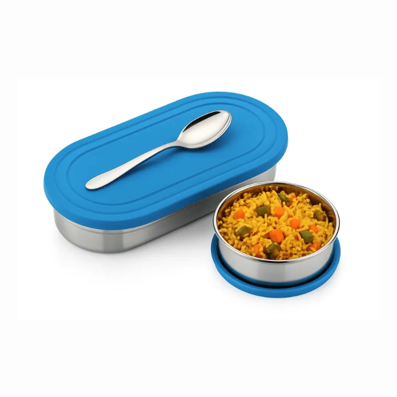 Premium Cube Lunch Box (Stainless Steel) – Leakproof & Durable Tiffin for Office, School & Travel - Buy Online at Alikart