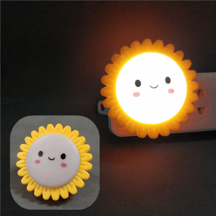 Premium Smiley Sun Shaped LED Night Lamp – Cute Soft Glow Bedside Light for Kids & Home Décor (Random Color-Pack of 1) - Buy Online at Alikart