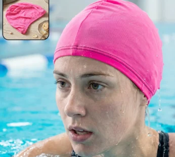 Small Premium Stretchable Pink Swimming Cap – Comfortable Fit for Short Hair