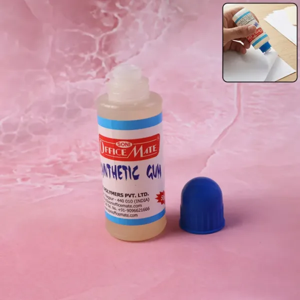 Synthetic Gum 50ml – Clear, Non-Toxic Adhesive with Foam Applicator